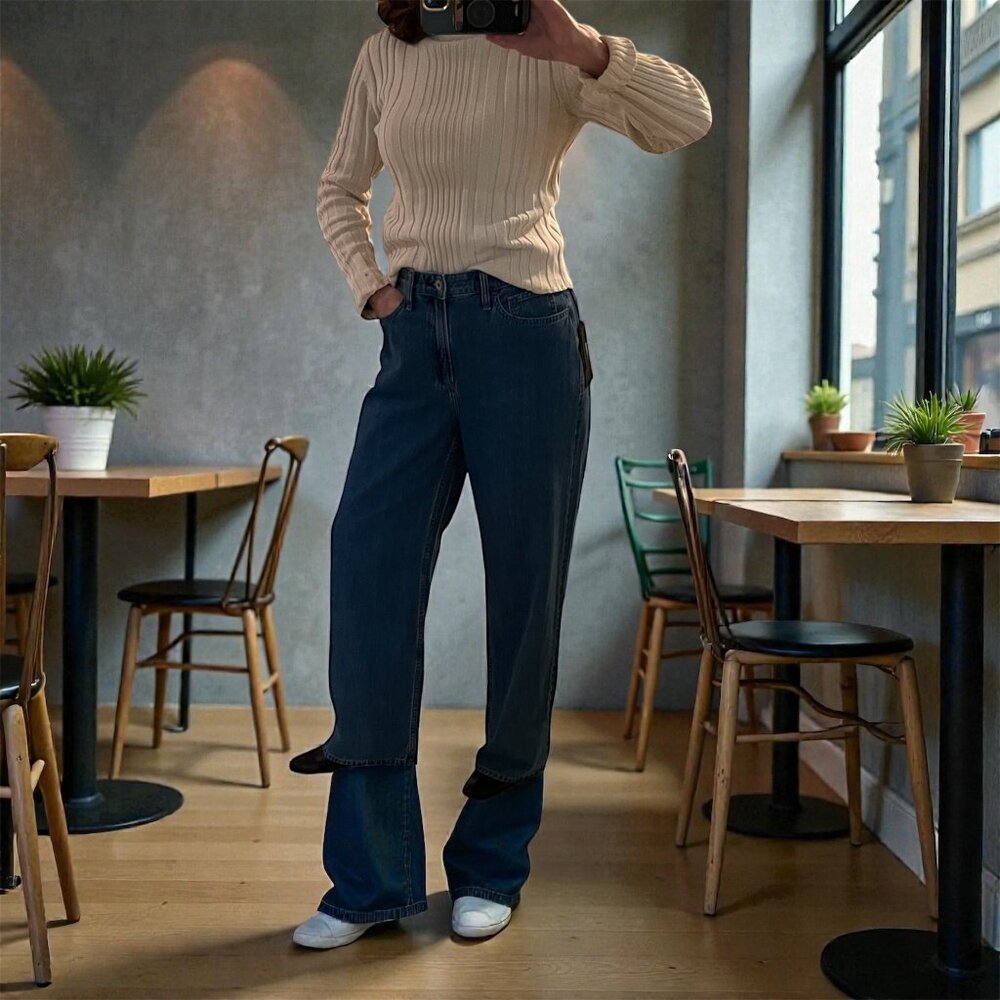 Rag and Bone Lori Midrise Wide Leg Jean, size 29